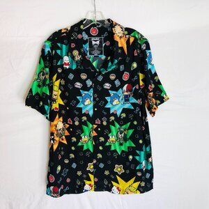 My Hero Academia X Sanrio Hello Kitty Badtz-Maru Hawaiian Shirt Size Medium RARE